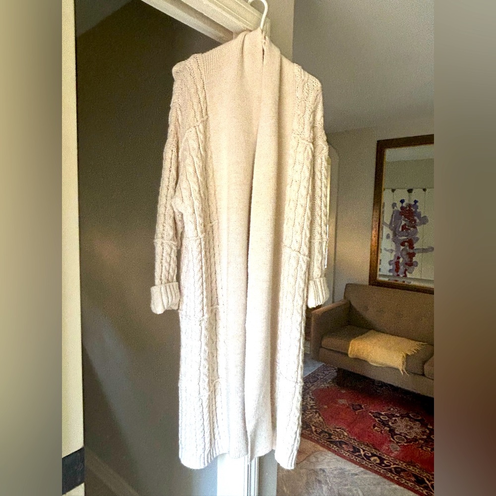 Zara maxi open front sweater